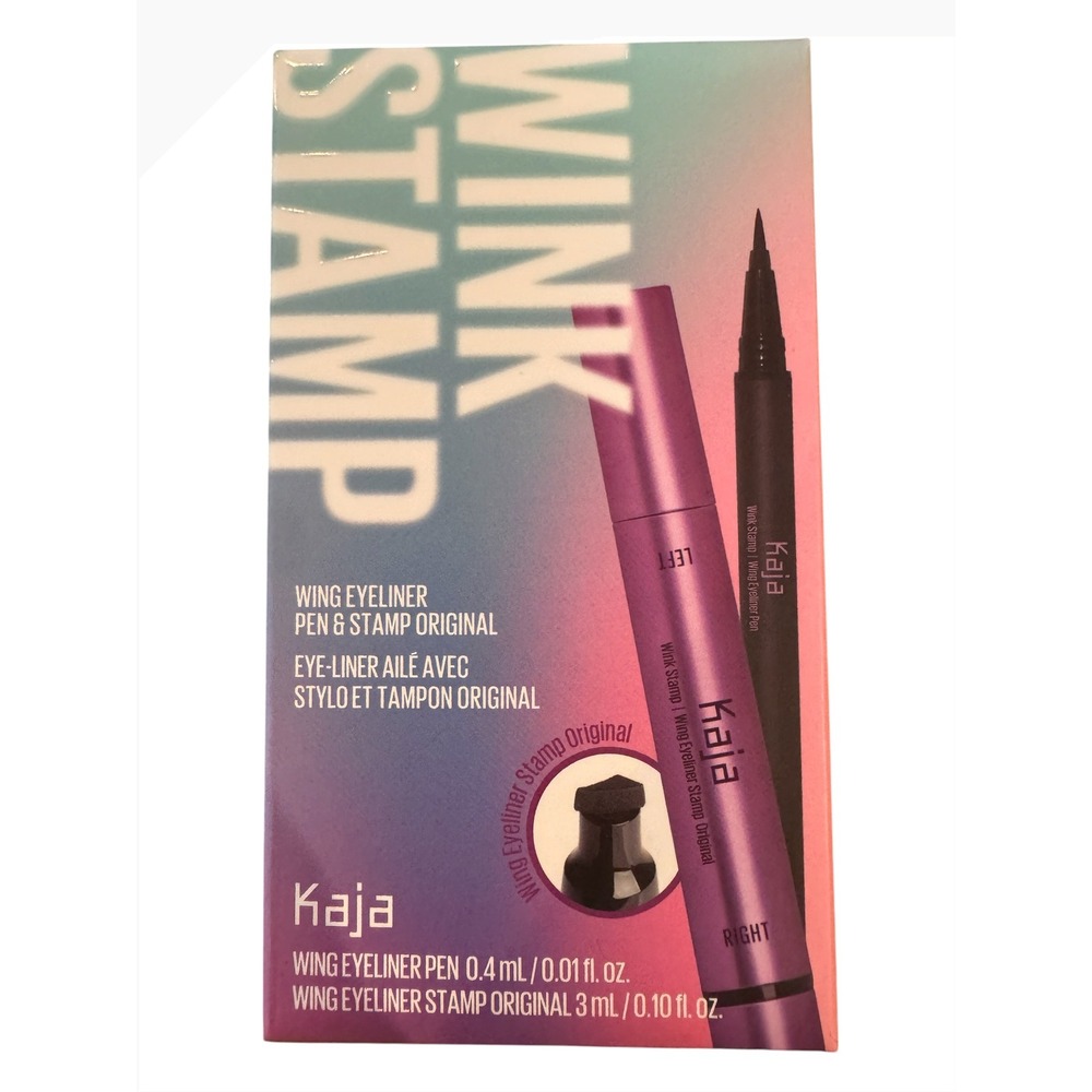 Kaja Wink Stamp Wing Eyeliner Pen &Stamp Original Black Waterproof Set ink black
